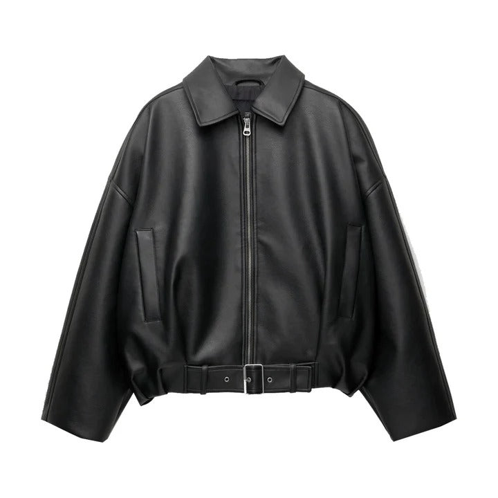 LAIA - LEDER JACKE SCHWARZ