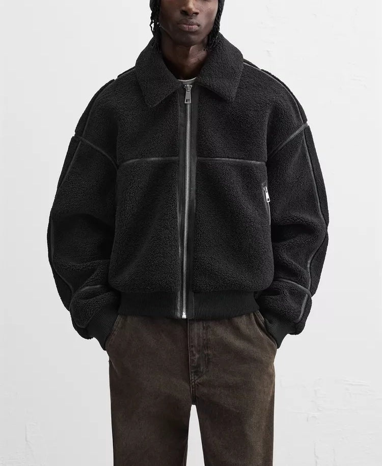 UNISEX - BLACK FLEECE JACKET