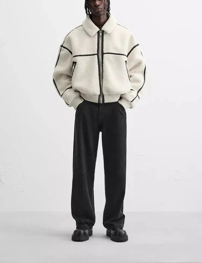 UNISEX - FLEECE JACKE WEIß